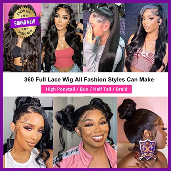 20 Inch Body Wave 360 Lace Front Wig Human Hair Pre Plucked Brazilian Virgin main image 4